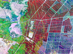 NASA’ saterlite image depicting Angiang agricultural areas, in which dark blue areas are flooded that should be handle